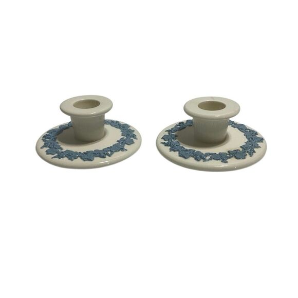 Pair of Vintage Wedgewood Candlestick Holders - Picture 7 of 9